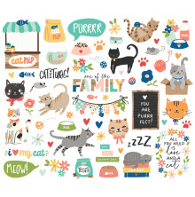 Simple Stories Bits &amp; Pieces Die-Cuts 59/Pkg - Fur Baby Cat