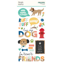 Simple Stories Foam Stickers 37/Pkg - Fur Baby Dog