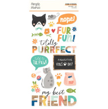 Simple Stories Foam Stickers 40/Pkg - Fur Baby Cat