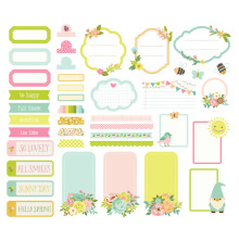 Simple Stories Bits &amp; Pieces Die-Cuts 40/Pkg - Tea Garden Journal