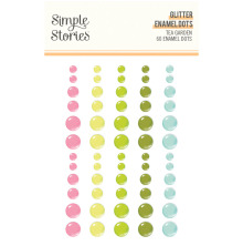 Simple Stories Enamel Dots 60/Pkg - Tea Garden