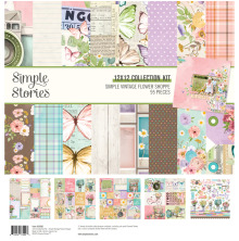 Simple Stories Collection Kit 12X12 - Simple Vintage Flower Shoppe