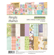 Simple Stories Double-Sided Paper Pad 6X8 - Simple Vintage Flower Shoppe