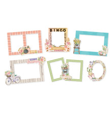 Simple Stories Chipboard Frames 6/Pkg - Simple Vintage Flower Shoppe