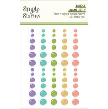 Simple Stories Enamel Dots 60/Pkg - Simple Vintage Flower Shoppe