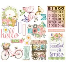 Simple Stories Bits &amp; Pieces Die-Cuts 16/Pkg - Simple Vintage Flower Shoppe Big