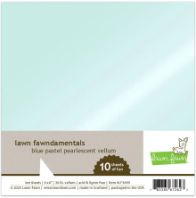 Lawn Fawn Vellum 6X6 - Pearlescent Blue Pastel LF3699