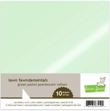 Lawn Fawn Vellum 6X6 - Pearlescent Green Pastel LF3700