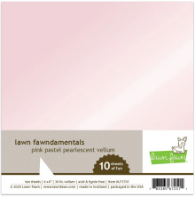 Lawn Fawn Vellum 6X6 - Pearlescent Pink Pastel LF3701