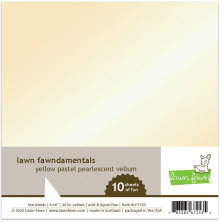 Lawn Fawn Vellum 6X6 - Pearlescent Yellow Pastel LF3703