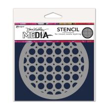 Dina Wakley MEdia Stencils 5X5 - Rattan Coaster