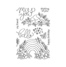 Hero Arts Clear Stamps - Floral Rainbow and Clouds