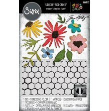 Tim Holtz Sizzix Sidekick Embossing Folder &amp; Die Set - Vault Floristry 666872