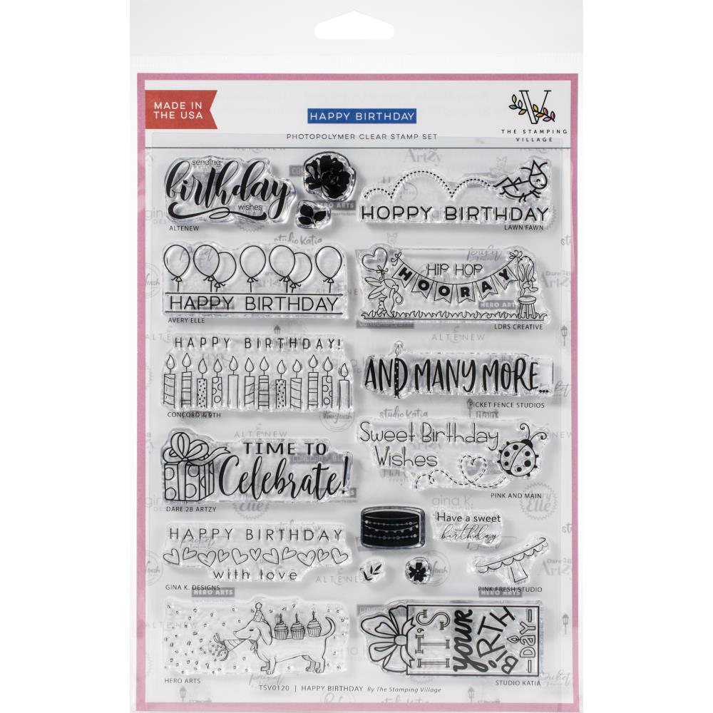 Stamping Village Clear Stamps 6X8 Happy Birthday