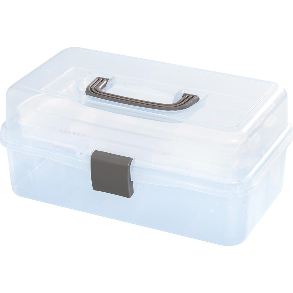 Clear plastic outlet tool box