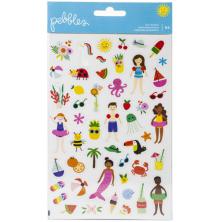 Pebbles Clear Stickers 94/Pkg - Oh Summertime UTGENDE